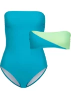 Damskie bikini 2w1 w kolorze niebieskim z trwałego materiału.